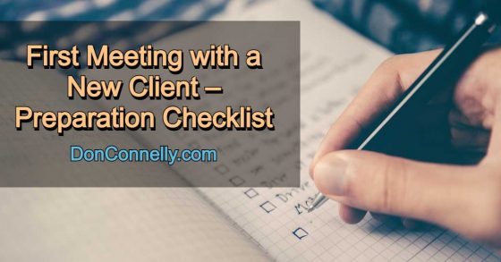 First Meeting with a New Client – Preparation Checklist