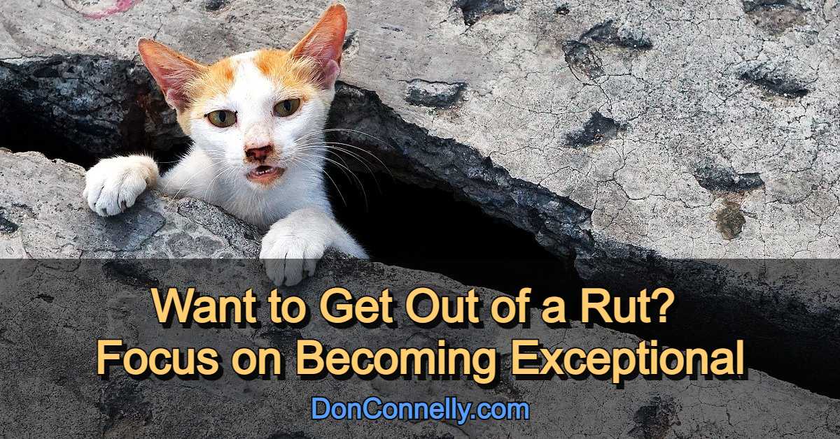 Want to Get Out of a Rut? Focus on Becoming Exceptional